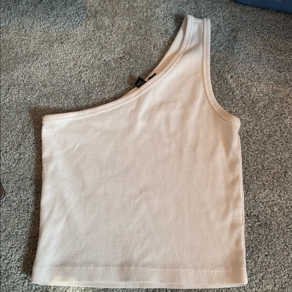 White One Sleeve Going Out Top